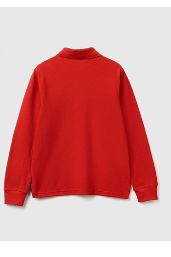 United Colors of Benetton Boy's Red Logo Polo T-Shirt