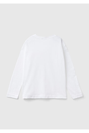 United Colors of Benetton Λευκό Basic T-shirt για αγόρι