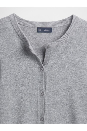 GAP Kadın Gri CashSoft Crop Hırka