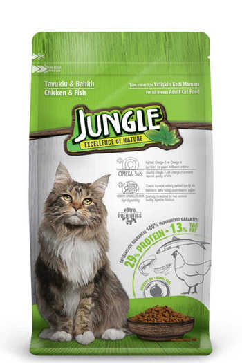 Jungle 15 kg Tavuk-Balıklı Yetişkin Kedi Maması