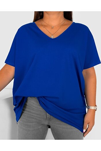 Barato V-Neck Trend Large Size Cotton Fabric Premium T-Shirt