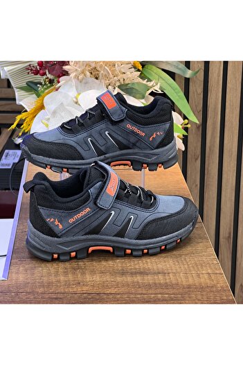ARONA Unisex Çocuk Bantlı Outdoor  Spor Sneaker Ayakkabı