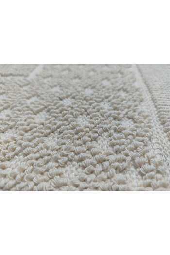 NikAr Home Cotton Non-Slip Base Rectangular Bath Mat 80X120 Cm, Cotton Woven Bathroom Carpet