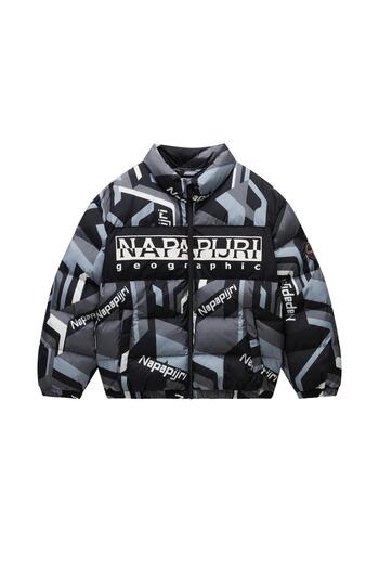 Napapijri P0A88Zhfzn1-R K A-Primiéro Aop &amp; Children's Coat Black