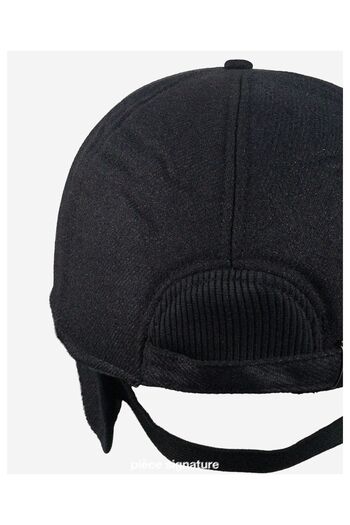 PIECE SIGNATURE 70% Cotton 30% Acrylic, Ear Flap, Soft Fleece Lined, Adjustable Buckle Hat