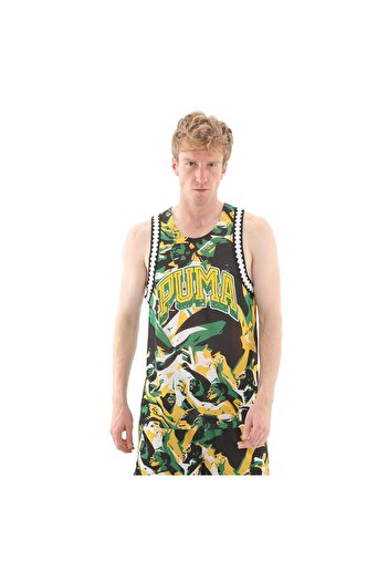 Puma 685449 -02 Puma Rival Rage Aop Mesh Tank Men's T-Shirt Black