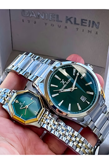 Daniel Klein Original 2 Years Warranty Steel Case Steel Cord Stainless Steel Darkening Lover's Couple Watch