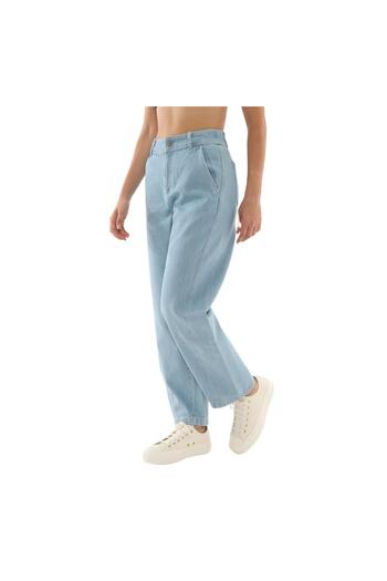 Converse 10027410-478 Woven Denim Barrel Pants Trousers Blue