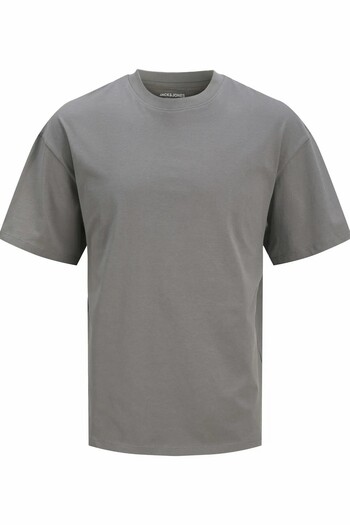 Jack & Jones Ανδρικό μπλουζάκι Jjebradley Tee Ss με λαιμόκοψη σε σχήμα Ο 12249319-Castlerock