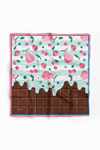 Modabutik B60 Chocolate Patterned Bandana