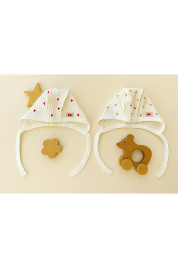 greenmoss 2-Pack Newborn Muslin Beanie