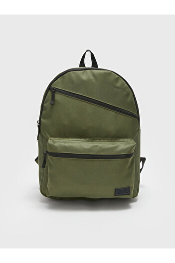 NOVAAVM 3 Compartment Travel Backpack Laptop Compartment Backpack Khaki 43 cm