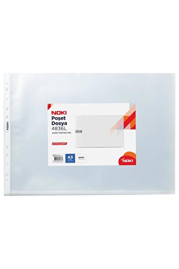 Noki Perforated Bag File A3 90 Micron - 25 Pieces
