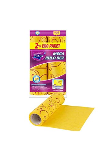 Parex Mega Cleaning Cloth Eco 27 cm X 2.57 m 2 Pieces - Yellow