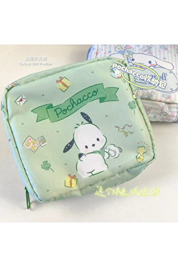 Miniso pqg Sanrio Kawaii Pochacco Sanitary Napkin Zip Storage Girl Student Physiological Period Sanitary Ca