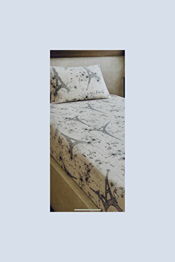 Felina Home Cotton Single Fitted Sheet Set 100X200 Eiffel Paris Patterned