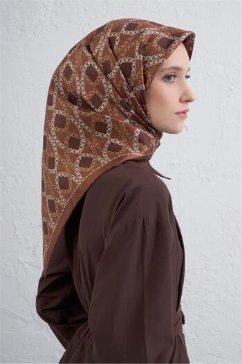 Armine Φουλάρι Tivil Pure Silk 9410 - 37 Μικτό σχέδιο καφέ
