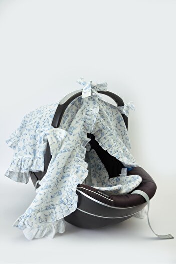 Atelier Babbi Blue Toile De Jouy Stroller Set