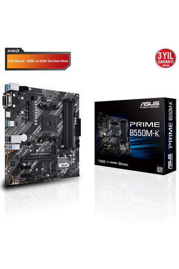 ASUS Prime B550M-K Ddr4 4600Mhz (Oc) M.2 Am4 Matx Motherboard