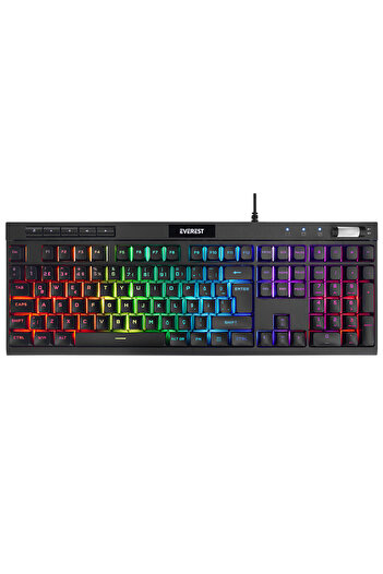 Everest KB-68 Shin Siyah Rainbow Q Membrane Klavye Gaming Klavye Oyuncu Klavyesi