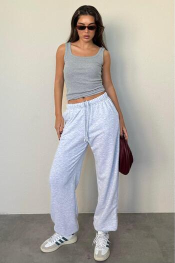 Madmext Karmelanj Women's Sweatpants with Cuffs and Pockets Mg2540