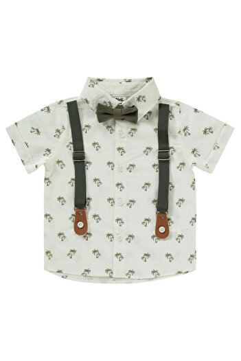Civil Baby Palm Tree Patterned 6-18 Months Set - Khaki12-18 Months