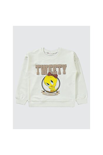 TWEETY 6-9 Yaş Eşofman Takımı - Ekru7-8 Yaş