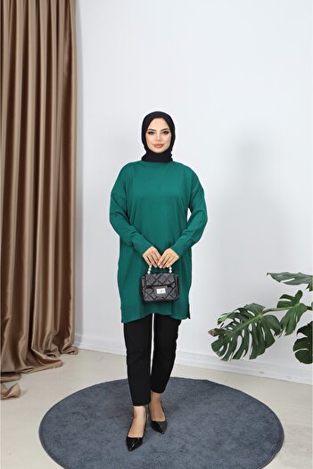 NİSUM MODA Slit Mercerized Tunic