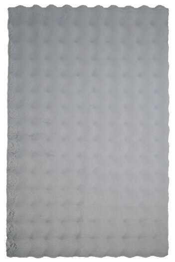 Prizma Silk Gray Bubble Non-Slip Washable Single Bath Rug and Mat - 75X110Cm