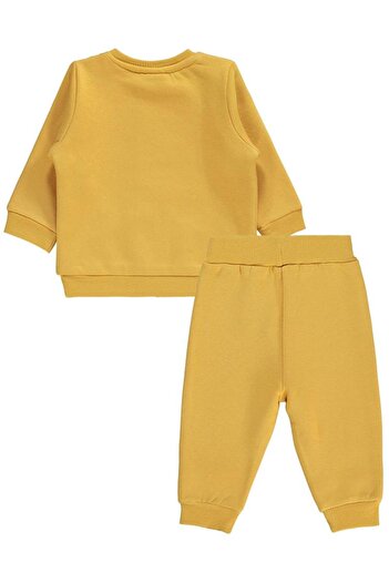Civil Baby Yazı Baskılı 6-18 Ay Takım - Hardal12-18 Ay