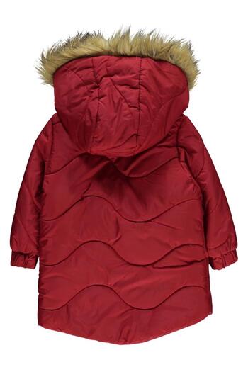 Civil Girls 2-5 Years Old Girl's Hooded Pomegranate Flower Coat