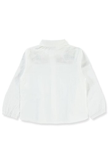 Civil Girls Floral Embroidered Shirt for Ages 2-5 - Ecru3-4 Years