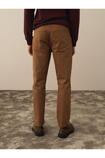 Xint Erkek Camel Pamuklu Slim Fit Pantolon