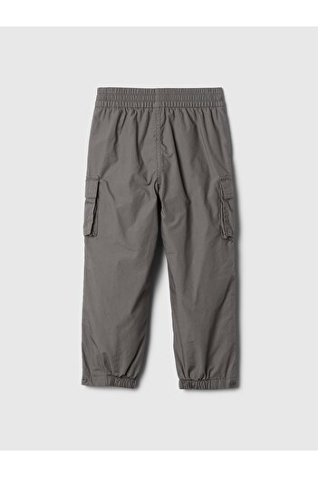 GAP Erkek Bebek Gri Astarlı Paraşüt Kargo Jogger Pantolon