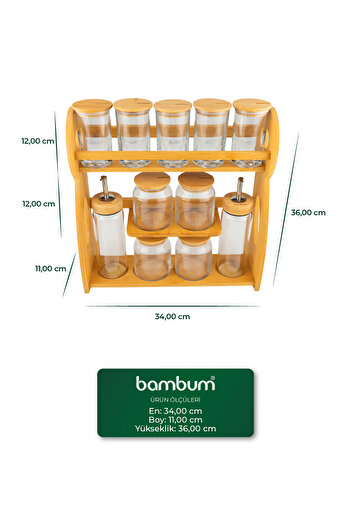 Bambum Layla 12 Piece Kitchen Set and Spice Set