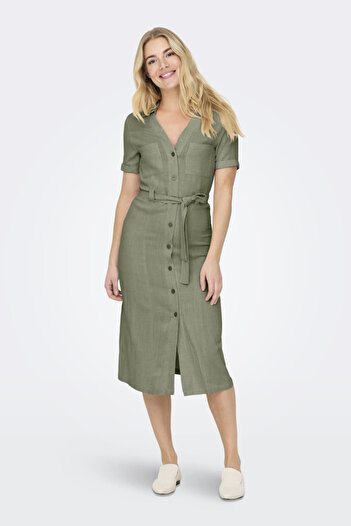 ONLY Onlsıesta Ss Lın Bl Shırt Dress Pnt Noos Women's Dress 15347210