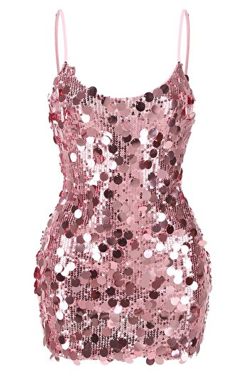 oze style LUNA ROSE PAYET ELBİSE