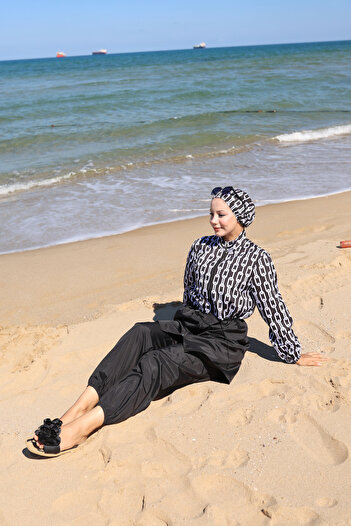 DLC Tekstil Swimsuit-Hachema with Adjustable Elastic Waist (Cap) as a Gift)