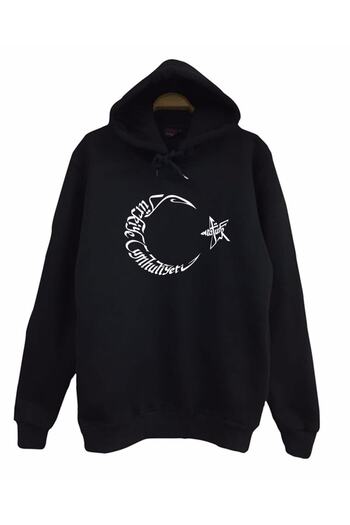 The Fame Hanorac cu glugă supradimensionat cu model Ataturk - Crescent Star, Turcia