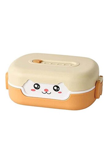 fulina Lunch Boxes, Cartoon Bento Box for 3-13 years Kids, 2 Grid Heat Insulation Portable Food Container,