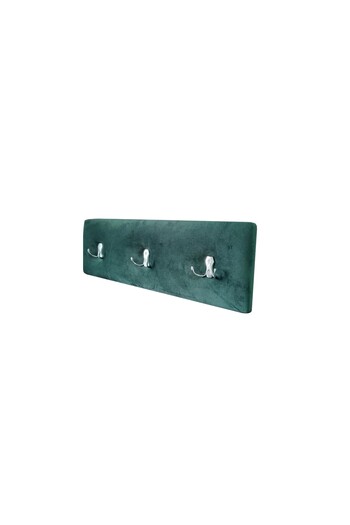 basero Basero upholstered coat rack, green velvet, 15 x 60 cm