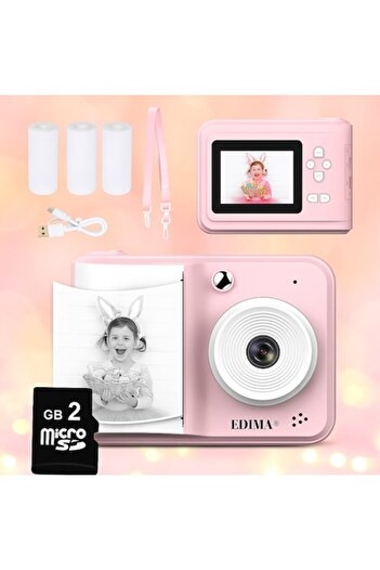 Edima EDIMA® Instant Photo Camera with Inkless Thermal Printing for Kids, Kids Camera