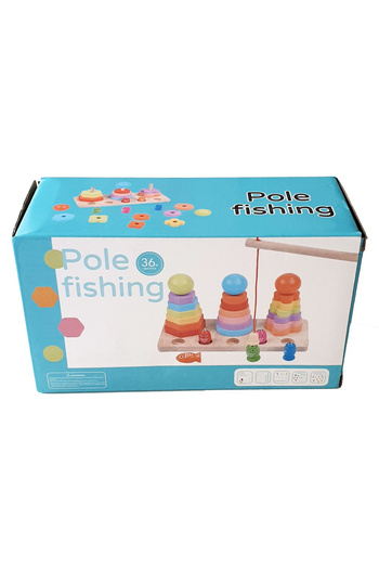 Ludinoo Montessori Magnetic Fishing Game – Fish and Sort Colors with Wooden Fish