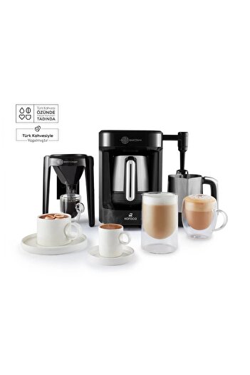 Karaca Hatir Barista Pro Talking Cappuccino and Turkish Coffee Machine Silver