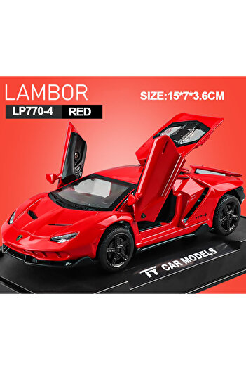 Choice3 Red 1/32 Cars Toys Auto To Scale Lambor LP770 Diecast Model Cars Alloy Autos Toys Gift for Boys Pull