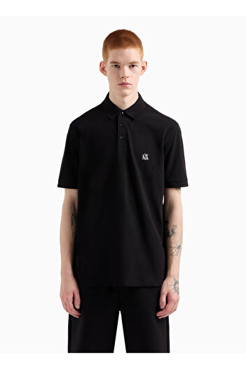 Armani Exchange Black Men's Polo T-Shirt Xm000367 Af13022 Uc001 Polo T-Shirt