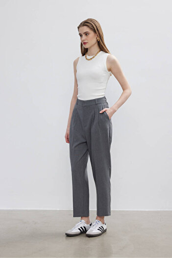 BE BLUE Gray Iron Tracked Pants