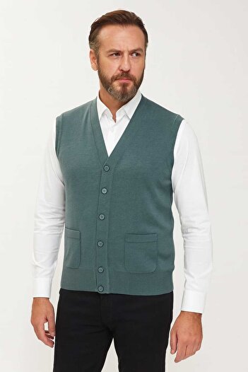 Özay Daddy Wool Vest with Pocket, Straight,Normal and Large Size Licra Original Top Quality Product