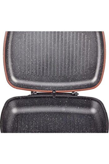Özkent Çift Taraflı 36 CM Granit Döküm Izgara Tavası K501