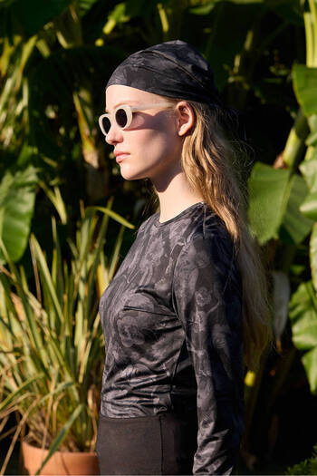 BE BLUE Retro Patterned Anthracite Bandana